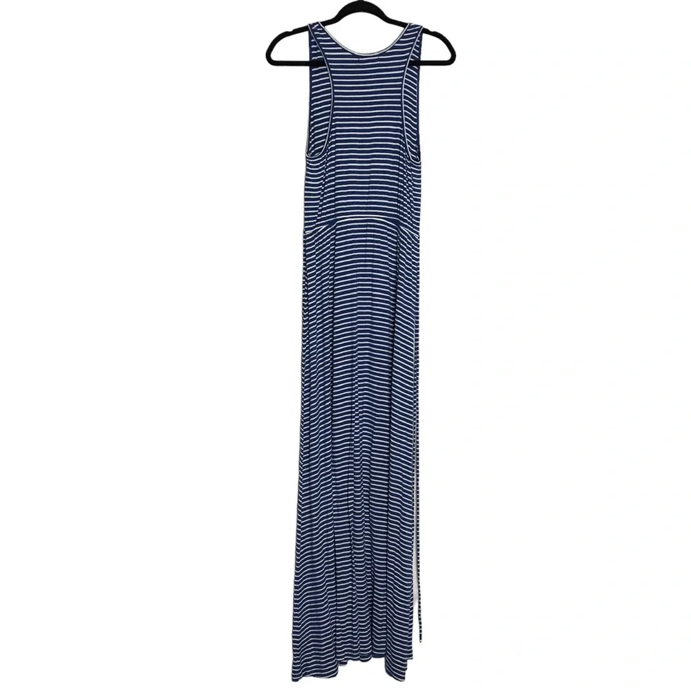 J. Crew Striped Waist Tie Maxi Dress Womens Size S Beach Preppy Coastal Nautical